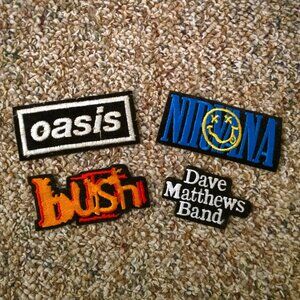 Vintage 90's Patches (Nirvana | Oasis | Bush | No Doubt)